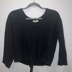 Madewell tie crop sweater